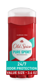Old Spice Aluminum Free Men's Deodorant, High Endurance Pure Sport, 3.4 oz
