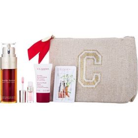 Clarins by Clarins Double Serum Luminosity Set: Double Serum 1.7oz + Double Serum Eye 0.9oz + Beauty Flash Balm 0.5oz + Lip Comfort Oil 04 pitaya