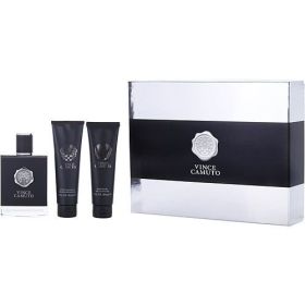 VINCE CAMUTO MAN by Vince Camuto EDT SPRAY 3.4 OZ & AFTERSHAVE BALM 3 OZ & SHOWER GEL 3 OZ
