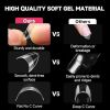 120 PCS Clear False Nails Tips Short Medium Length Full Cover Acrylic Fake Nails Almond Shaped Ballerina Nails Tips Lady French Style Nails