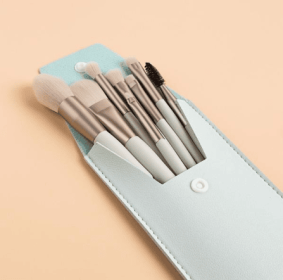 8PCS Cosmetic Brush With Bag, Cosmetic Brush For Facial Foundation Blush Eye Shadow,Forbidden Platform Walmart (Option: Macaron)