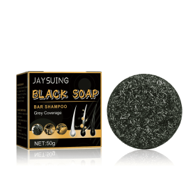 Jaysuing Black Hair Soap Black Thick Hair Care Cleansing Scalp Smooth And Strong Hair Shampoo (Option: 1pcs)