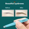 MR.GREEN Eyebrow Tweezer Colorful Hair Beauty Fine Hairs Puller Stainless Steel Slanted Eye Brow Clips Removal Makeup Tools
